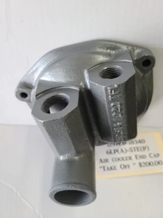 This is a YANMAR 6LPA-STP end Cap for Air cooler – Intercooler. This is a “Take Off” part in very good Condition, cleaned and painted. view 2