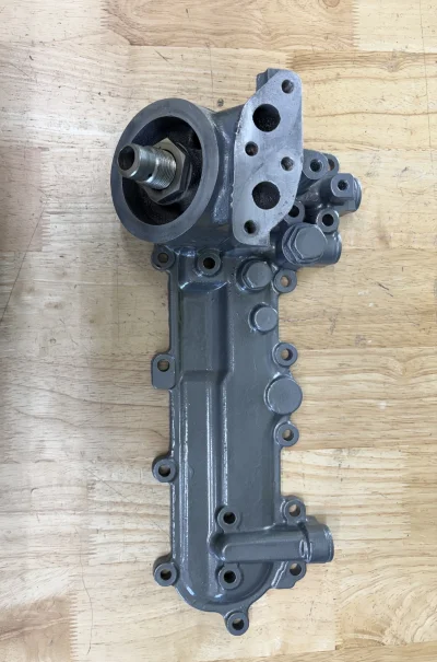 Yanmar 6LPA-STP Engine Block Oil cooler.
This is a “Take Off” Fresh water oil cooler for Yanmar marine 6LPA-STP series.